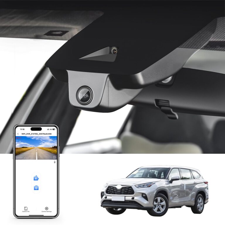 Mangoal 4K Dash Cam custom fit for Toyota Highlander & Hybrid Gen4 UX70 2020 2021 2022 2023 2024 2025(Model A), E Limited L XLE XSE Platinum, Integrated OEM Look,UHD 2160P Video, App & WiFi,128GB Card