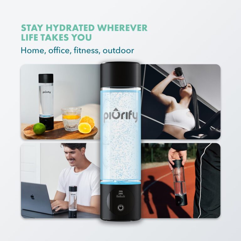 Hydrogen Water Bottle Generator - Up to 4100+ PPB Concentration - SPE/PEM Technology - Certified H2 Generator - Portable Athletic Performance & Hydration System - 6-Hour Hydrogen Retention (Black) - Image 4
