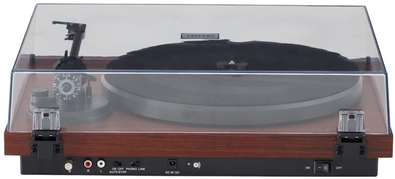 Crosley C6B-MA Belt-Drive Bluetooth Turntable Record Player with Adjustable Tone Arm, Mahogany - Image 5