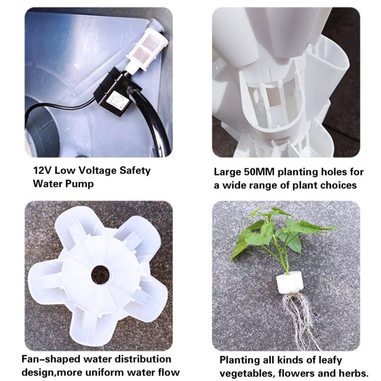 Hydroponics Growing, Hydroponic Germination Kit for Gardening Lover, Indoor Vertical Tower Garden Kit for Herbs,Fruits and Vegetables,Grey-8floors - Image 6