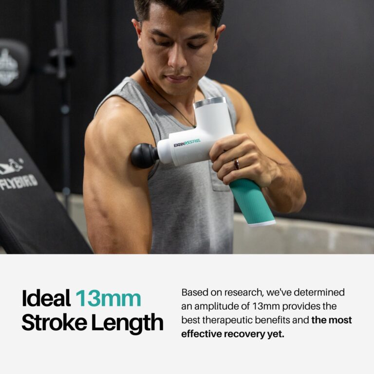 Ekrin Athletics White Kestrel Percussive Massager - Enhanced Precision & Comfort for Elite Muscle Recovery & Wellness - Relieve Sore Muscles and Stiffness - Image 7