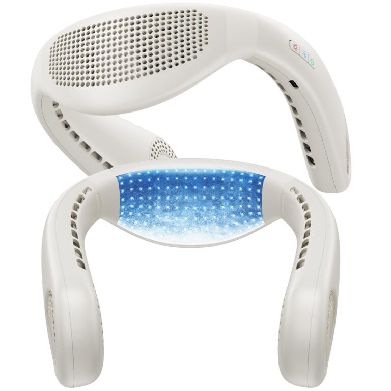 TORRAS COOLiFY Air 2025 Upgraded Neck Fan Air Conditioner, Ultra-Light Portable Fan Rechargeable, Personal Cooling Neck with 3 Modes Fan/Cooler/Heat for Travel, Camping, Outdoor, Ivory
