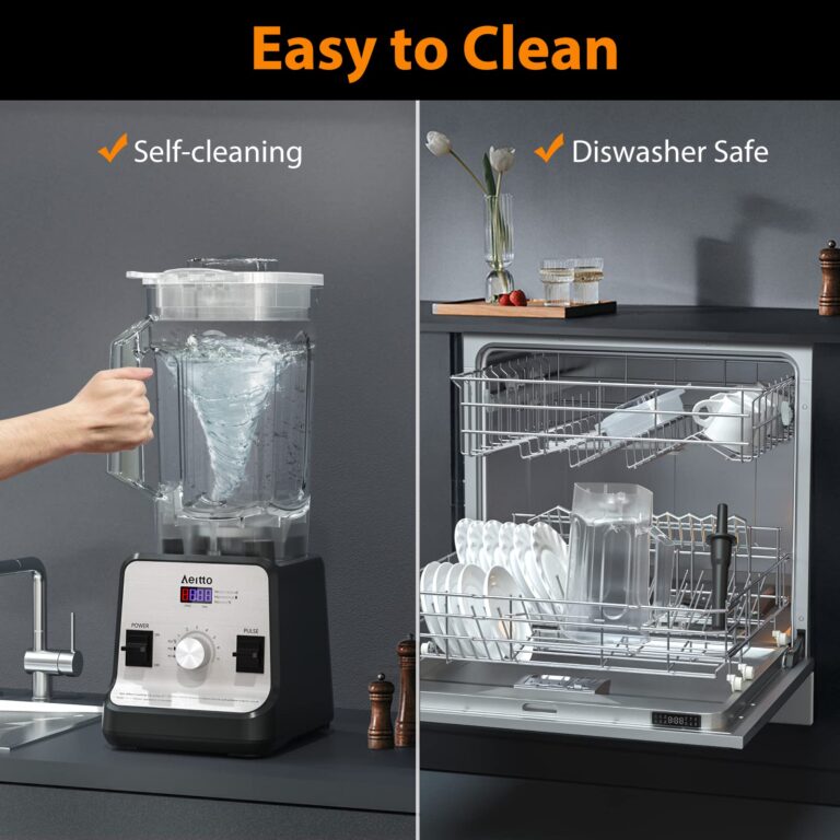 Aeitto Blender, Blenders for Kitchen with 1500-Watt Motor, 68 Oz Large Capacity, Professional Countertop Blenders for Ice Crush, Frozen Drinks, Silver - Image 2