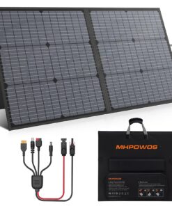 MHPOWOS Solar Charger 110W Portable Solar Panel, IP67 Waterproof Foldable Solar Panel kit with 20V Output, 23.5% Efficiency Module for Outdoor Camping, Portable Power Station, Laptops, Motorhome, RV