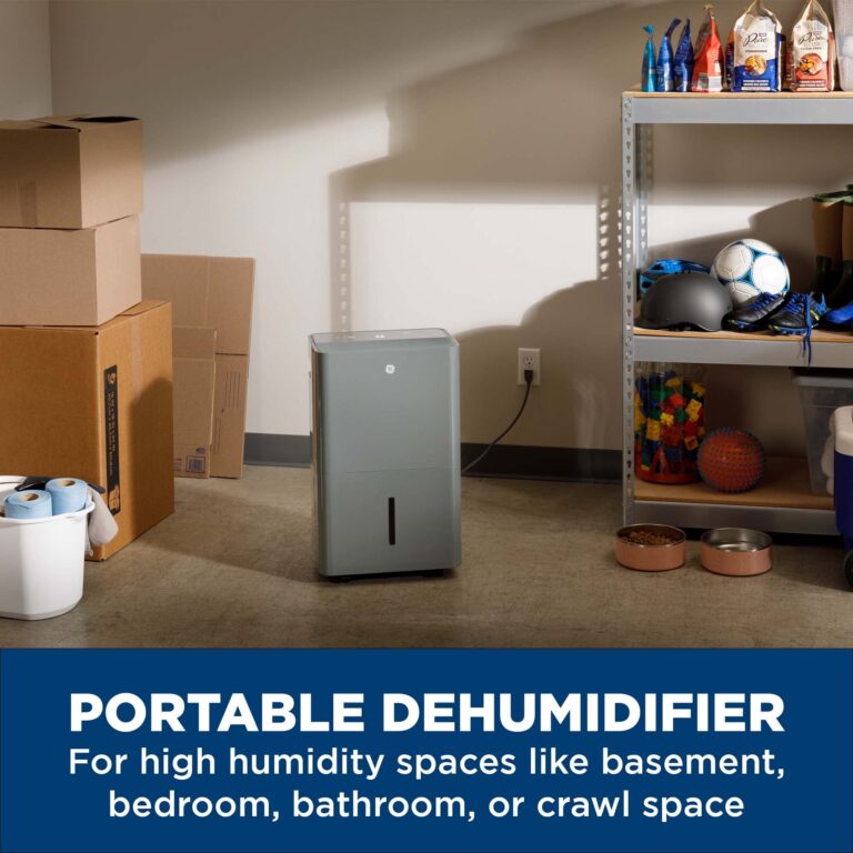 GE Energy Star Portable Dehumidifier for Basement, Bedroom, Bathroom, Garage or Large Rooms up to 4500 Sq Ft, 50 Pint with Removable Bucket and Continuous Drain Connect for Auto or Manual Drainage - Image 6