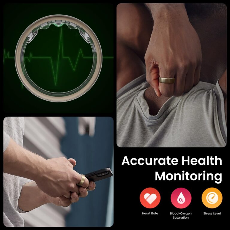 Amazfit Helio Smart Ring Health Tracker, Fitness Tracker Ring, No Subscription, Monitors Sleep, Heart Rate & Stress, Titanium Alloy, Fast 1.4-Hr Charging, Swim/Shower Water-Resistant (Size 12) - Image 6