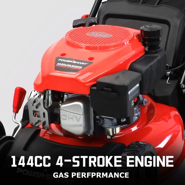PowerSmart Lawn Mower Gas Powered, 17-Inch 144cc Engine 3-in-1 Walk-Behind Push Lawn Mower, Oil Included - Image 9