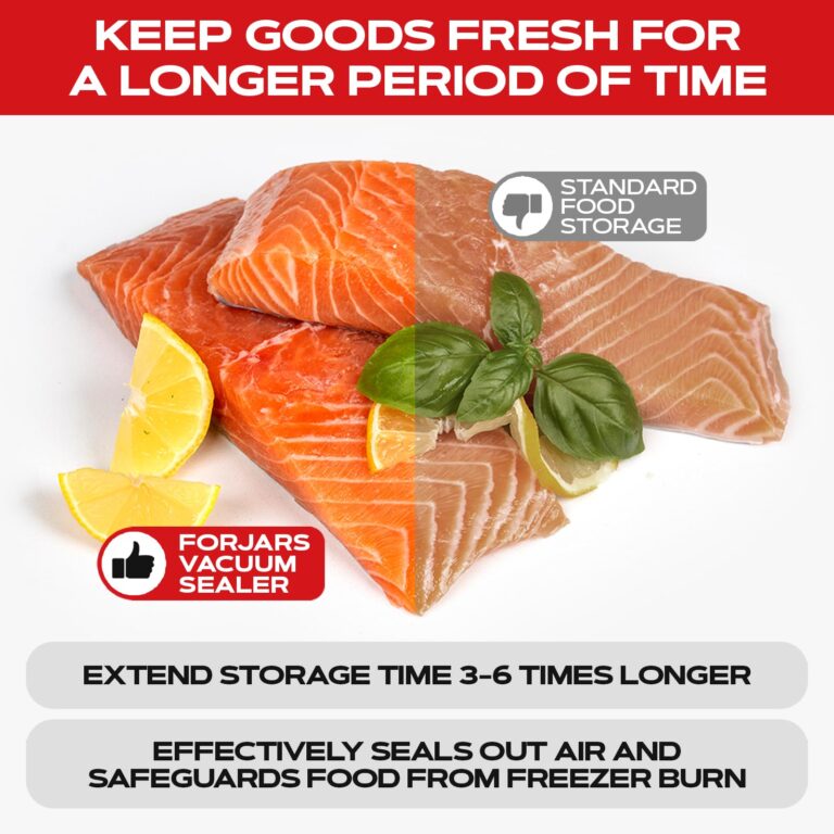 FORJARS Food Vacuum Sealer Machine with 20 Bags, High-Speed, Multi-Functional. Automatic Sealing for Dry and Wet Storage, Freshness Saving for Your Food, Perfect for Sous Vide Cooking and Kitchen Use - Image 2