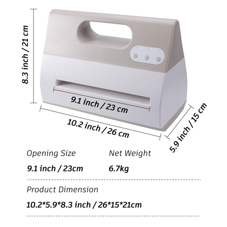 Joelver Maker Electric A4 Die Cutting & Embossing Machine for Arts & Crafts, Scrapbooking & Cardmaking,9” Opening (Grey) - Image 6