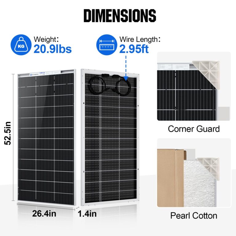 ECO-WORTHY 400W Bifacial Solar Panel 2pcs 195 Watt 12 Volt Monocrystalline Solar Panel Module Off Grid PV Power for Home, Camping, Boat, Shed Farm, RV - Image 3