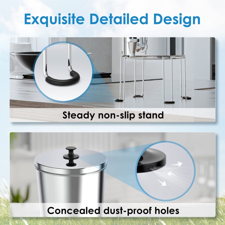 Waterdrop Gravity-fed Water Filter System, NSF/ANSI 42&372 Standard, 2.25G Stainless-Steel System with 4 Filters, Metal Water Level Spigot and Stand, Reduces Chlorine-King Tank Series, WD-TK-FS - Image 3