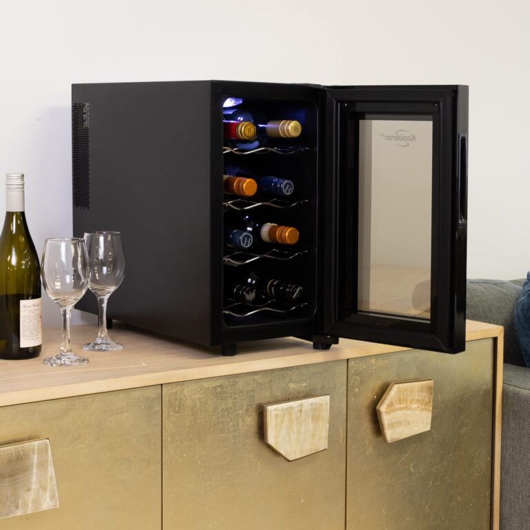 Koolatron 8 Bottle Wine Cooler, Black, Thermoelectric Wine Fridge, 0.8 cu. ft. (23L), Freestanding Urban Series Wine Refrigerator, Red, White and Sparkling Wine Storage for Kitchen and Apartment - Image 8
