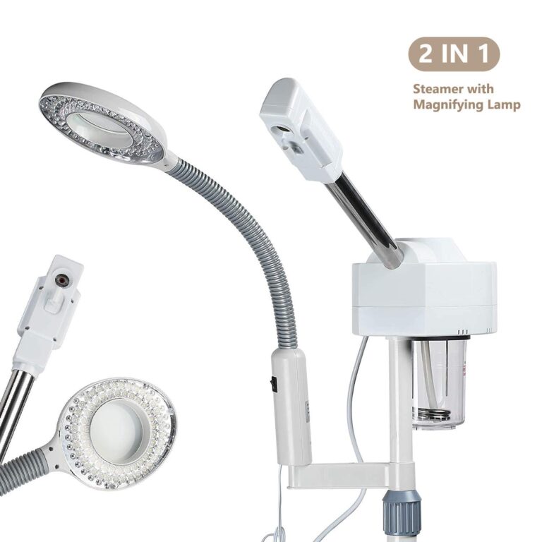 2 in 1 Professional Ozone Nano Ionic Face Steamer with 5X Magnifying Lamp, Large Aromatherapy Facial SteamerHumidifier Vaporizer Mist Steam Inhaler for Salon Spa Beauty Skin Care, White - Image 9