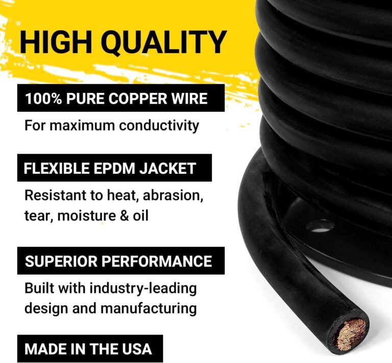 Spartan Power Welding Lead & Car Battery Cable Copper Wire - DIY Bulk Car Battery Cable, Pro American Made Automotive Grade Battery Cable - 600 Volt, 2/0 AWG, 40 Foot, Black - Image 5
