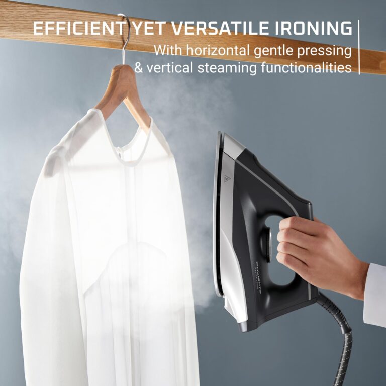 Rowenta Iron Steamer for Clothes, Master Steam Station, Professional Steam Iron For Clothes with Stainless Steel Soleplate 57 oz, 400 microsteam holes, Built-In Pump, 1750 watts, Black Green, VR8338 - Image 3