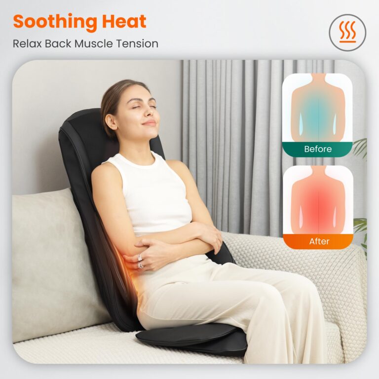 Snailax Shiatsu Neck Back Massager with Heat, Massage Chair Pad with Compression, Full Body Chair Seat Massager for Neck, Back and Shoulders, Gifts for Men, Women - Image 6