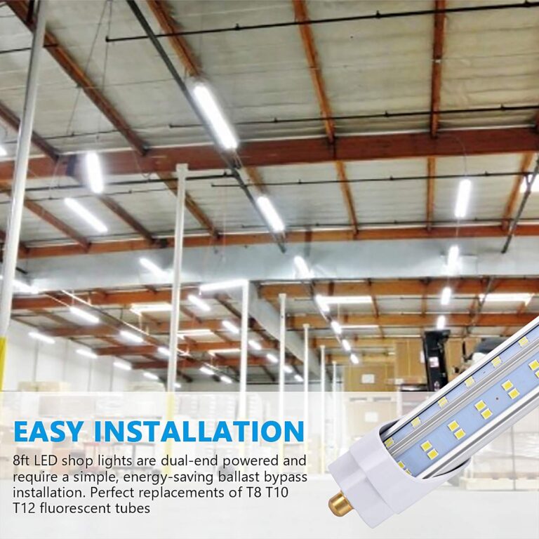 BSK.BESTKA (10-Pack),8 Foot LED Bulbs,120W 19000lm 6000K Cold White, Super Bright, T8 T10 T12 LED Tube Lights, V Shaped 8FT LED Tube Light 270 Angle,FA8 Single Pin LED Lights, Clear Cover - Image 7
