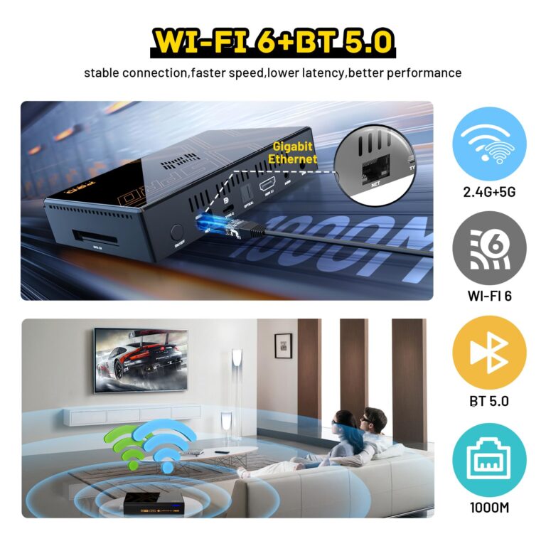 Kinhank Super Console X5 PRO Retro Game Console with 16000+Games,Android 12.0 OS,Emulator Console Compatible with Most Emulators,8K UHD Output,WI-FI 6,BT 5.0,AV1,Gigabit Ethernet,Wireless Controller - Image 2