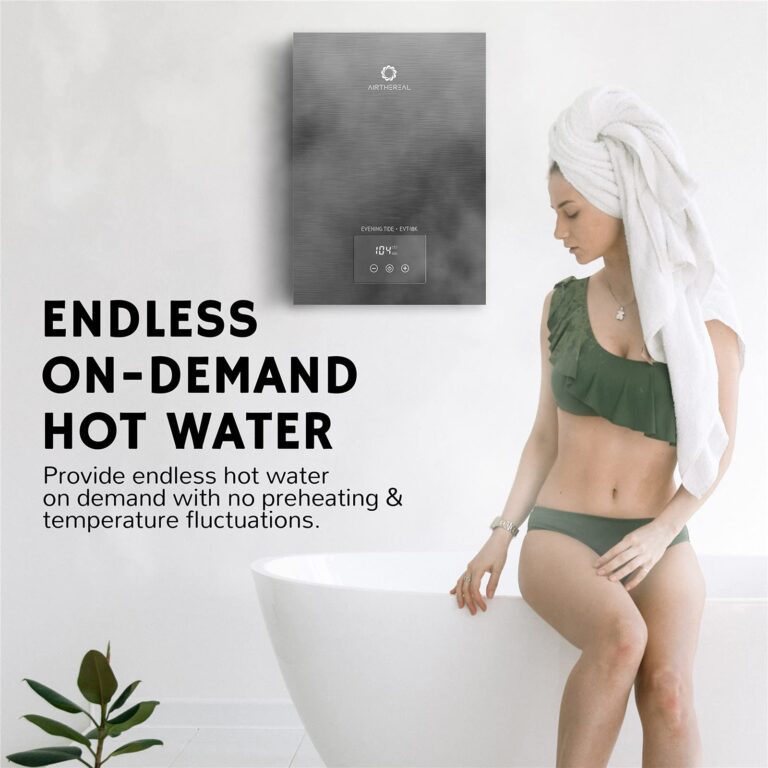 Airthereal Electric Tankless Water Heater 18kW, 240Volts - Endless On-Demand Hot Water - Self Modulates to Save Energy Use - Small Enough to Install Anywhere - for 2 Showers, Evening Tide series - Image 8