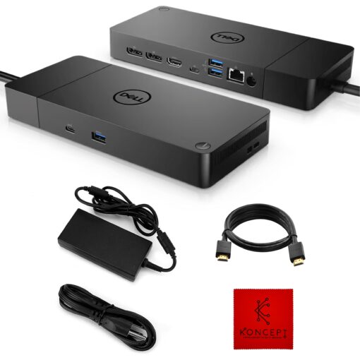Dell WD19S Docking Station Dual Monitor Bundle - Dell Dock Station with 130 + USB Type-C + HDMI + Dual DisplayPort - Ultimate Laptop Docking Station