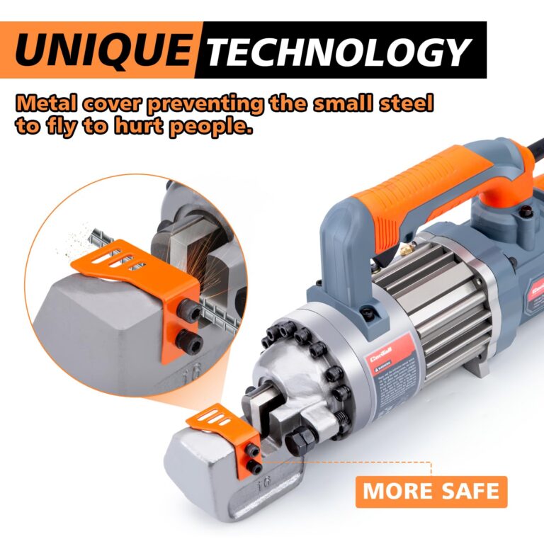 CENTALL 5/8 Inch Electric Hydraulic Rebar Cutter, Portable Rebar Cutter, Cutting up to 4-16mm #5 Rebar, Cutting Speed 1-1.5S 1000W RC16B (Grey + Orange) - Image 3
