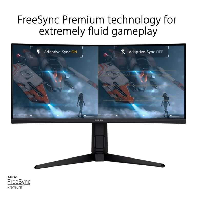 ASUS TUF Gaming 30” 21:9 1080P Ultrawide Curved HDR Monitor (VG30VQL1A) - WFHD (2560 x 1080), 200Hz (Supports 144Hz), 1ms, Extreme Low Motion Blur, FreeSync Premium, Eye Care, DisplayPort, HDMI,Black - Image 12