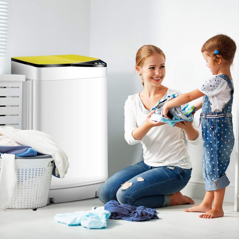 Waterjoy Portable Washing Machines, 7.7 lbs Load Capacity Portable Washer and Dryer Combo with Built-in Barrel Light & LED Display for Household and Apartment （Yellow） - Image 5