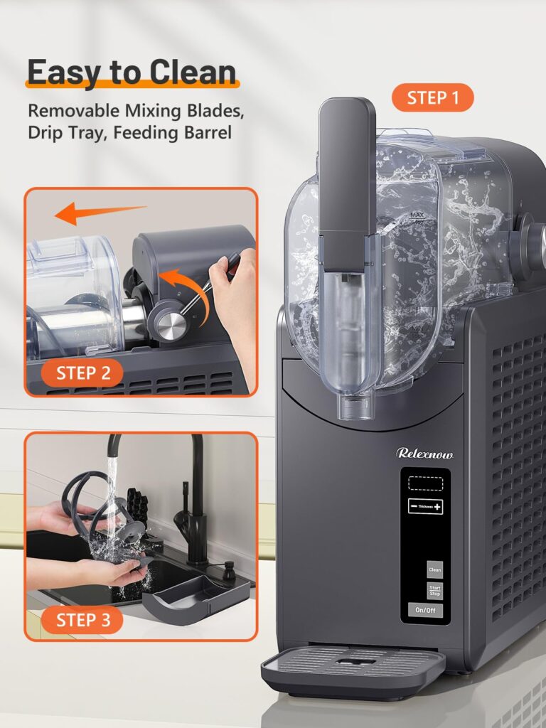 RELEXNOW Slushie Machine Frozen Drink Maker for Home with Self-Cleaning,No Ice Needed,DIY Slushy Maker for Slushie,Frappe,Milk Shake,Cocktail, Wine - Image 4