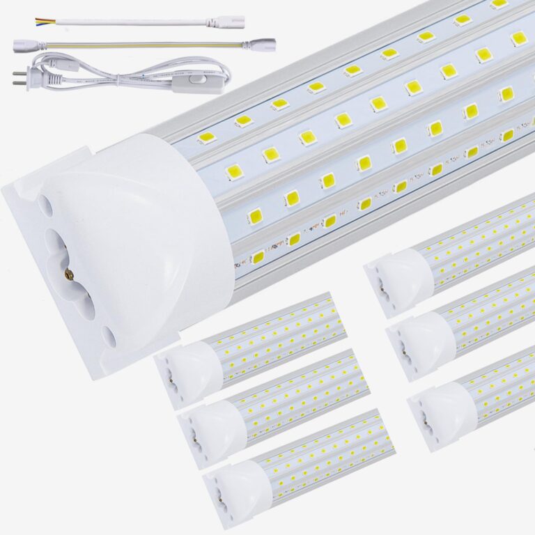 FTUBET (6-Pack), 8FT LED Shop Light, Super Bright 120W Shop Lights, 18800LM 5000K 8 Foot Led Lights, Linkable 96" Shop Lights Lighting for Garage with Plug, U Shape T8 8' Led Light Fixtures