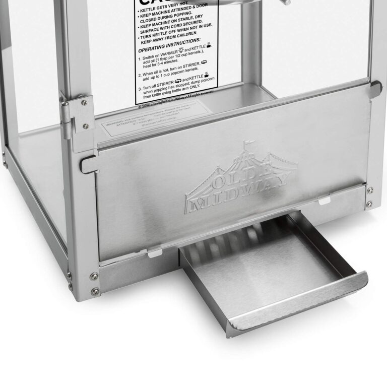 Olde Midway Bar Style Popcorn Machine Maker Popper with 8-Ounce Kettle - Black - Image 5