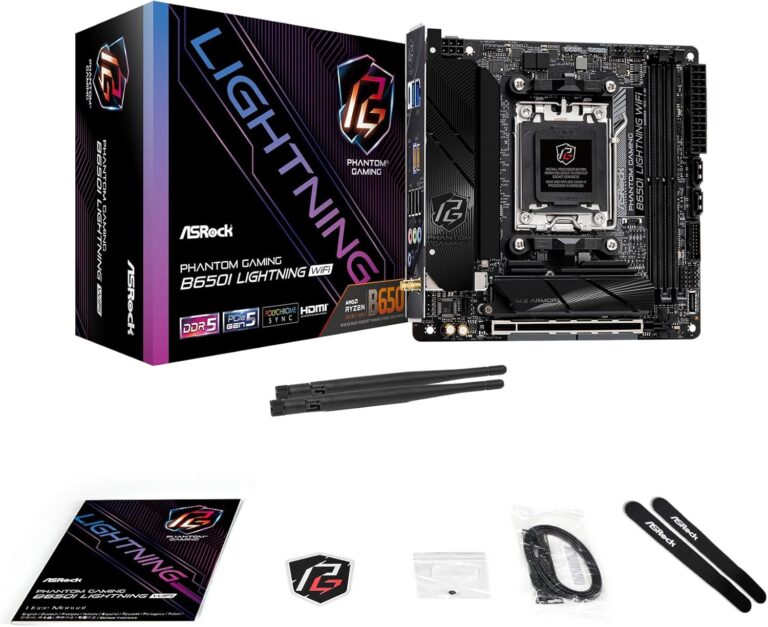 ASRock B650I Lightning WiFi 6E AMD Socket AM5 Ryzen 9000/8000/7000 Series B650 DDR5 7200+ (OC) MHz 128GB SATA3 6.0 Gb/s Mini ITX Motherboard M.2 2.5G LAN - Image 5