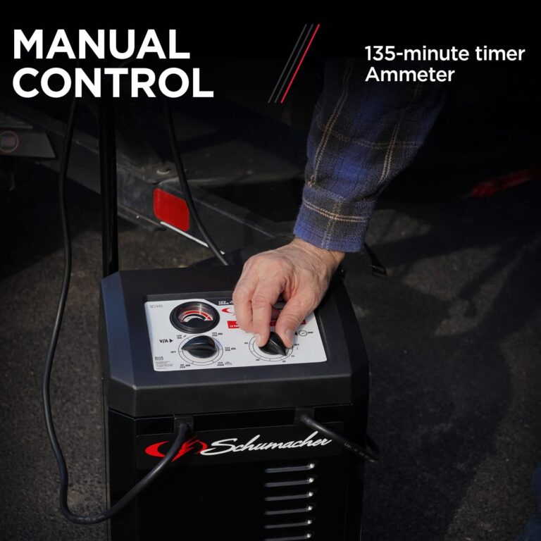 Schumacher SC1445 250/50/25/10 Amp Manual Wheel Charger with Engine Start & SC1355 Fully Automatic Battery Maintainer - 1.5 Amp, 6/12V - for Car, Power Sport, or Marine Batteries - Image 6