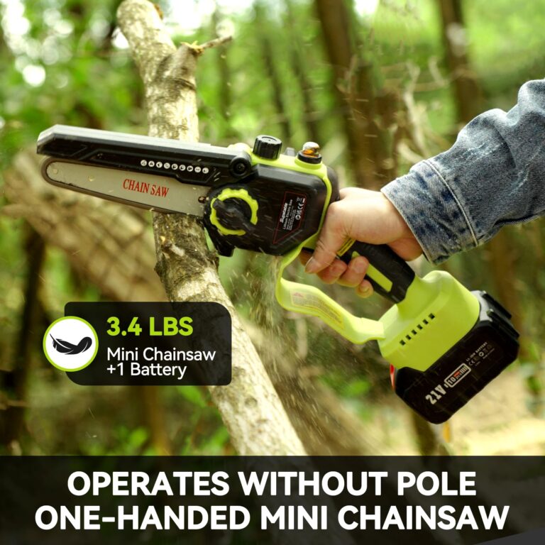 Supstable 2-IN-1 Cordless Pole Saw & Mini Chainsaw w/ Brushless Motor, 2*4.0Ah Battery Powered 6" Electric Telescoping Pole chainsaw 15 Ft Max Reach, Adjustable Head Pole Saw for Tree Trimming Pruning - Image 8
