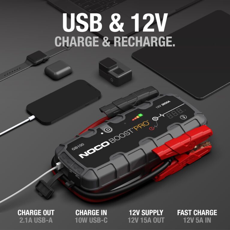 NOCO Boost Pro GB150 3000A UltraSafe Car Battery Jump Starter, 12V Battery Pack, Battery Booster, Jump Box, Portable Charger and Jumper Cables for 9.0L Gasoline and 7.0L Diesel Engines - Image 4
