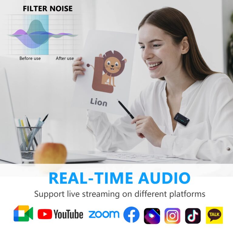 BOYA Wireless Lavalier Microphone, by-XM6 K1 2.4G Compact Professional Lapel Mic with Rechargeable Charging Case for iPhone/iPad/Android/Camera-7HR Battery, 328' Range,LED Display - Image 5