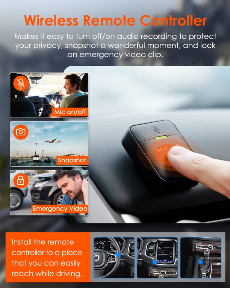 Vantrue E2 Dash Cam Front and Rear, 2.7K Upgrade Rear Cam, Dual STARVIS, 2.7K + 2.7K Dash Camera for Cars, Voice Control, WiFi, GPS, Night Vision, 24H Parking Mode, G-Sensor, 2.45" IPS, Support 512GB - Image 3