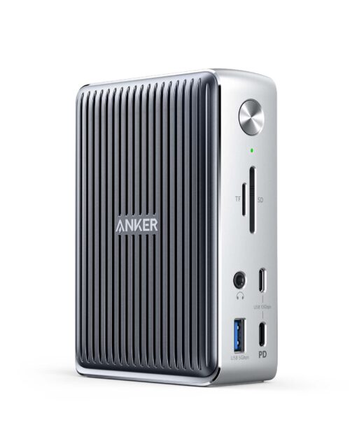 Anker 577 Docking Station (13-in-1, Thunderbolt 3) 85W Charging for Laptop, 18W for Phones, 4K Dual Display, 10 Gbps USB-C Data, Ethernet, Audio, SD 4.0