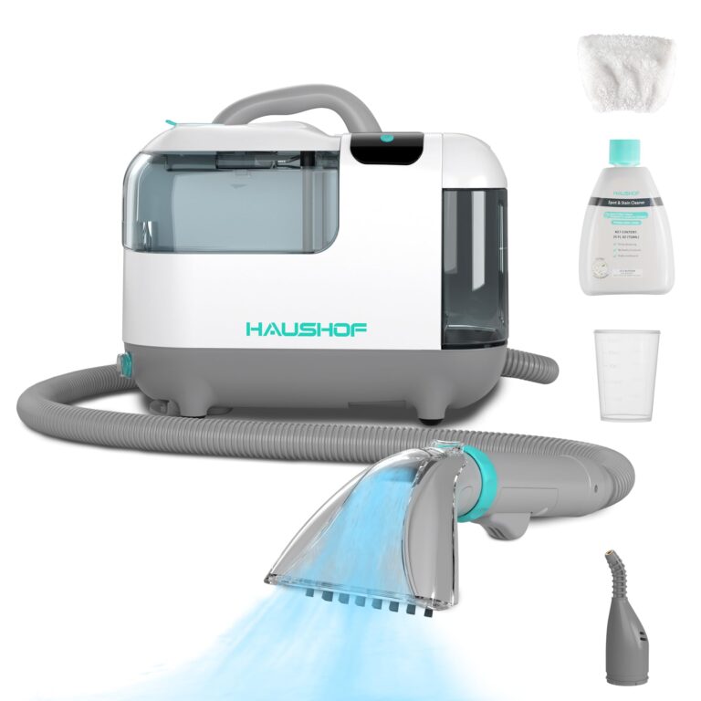 HAUSHOF Steam Portable Carpet and Upholstery Cleaner, Deep Couch Cleaner Machine with 3 Powerful Cleaning Modes for Pet Stains, Sofa, Rug, Mattress, Car Seat and Curtain, Spot & Stain Cleaner Included