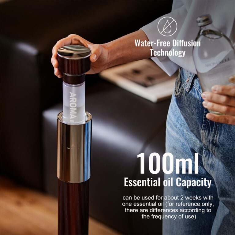 40-inch Large Home Waterless Essential Oil Diffuser, Hotel Collection Diffuser,Cordless Rechargeable App Control Diffuser,Scent Machine for Home,2000Sq.Ft Coverage, for Home,Office, Spa,Hotel,Burgundy - Image 4