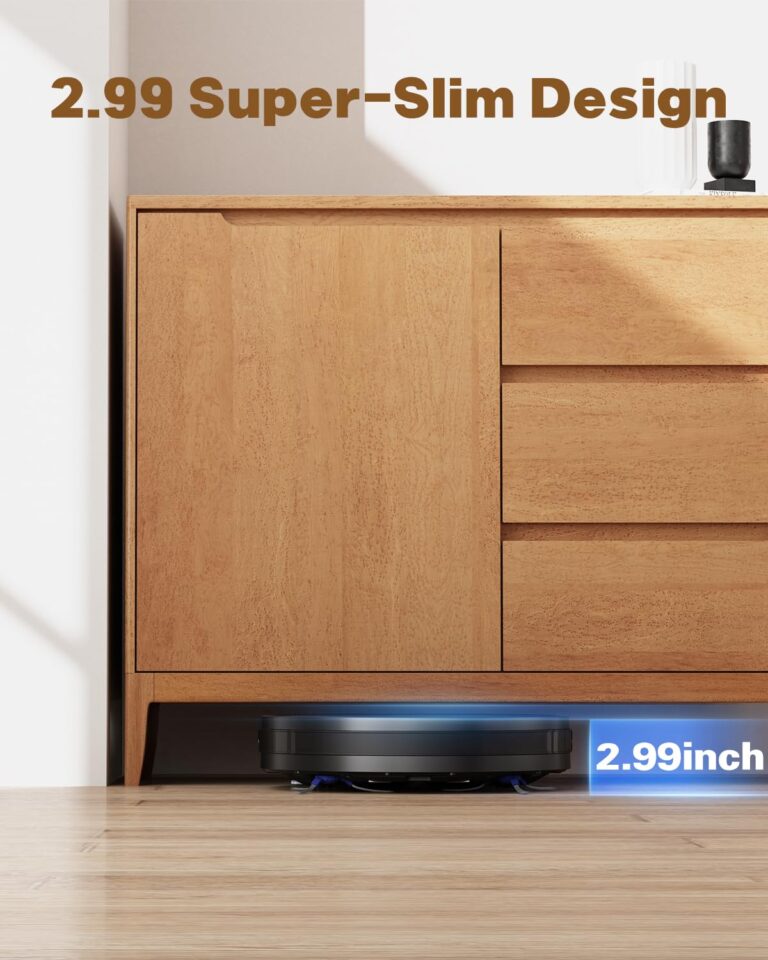 Pureatic V3 3 in 1 Robot Vacuum and Mop with 5000Pa Suction Power, Works with 2.4GWifi/ Alexa/App/, Self-Charging Vacuum Cleaner, Tangle-Free, Ideal for Pet Hair,Carpet and Hard Floor - Image 2