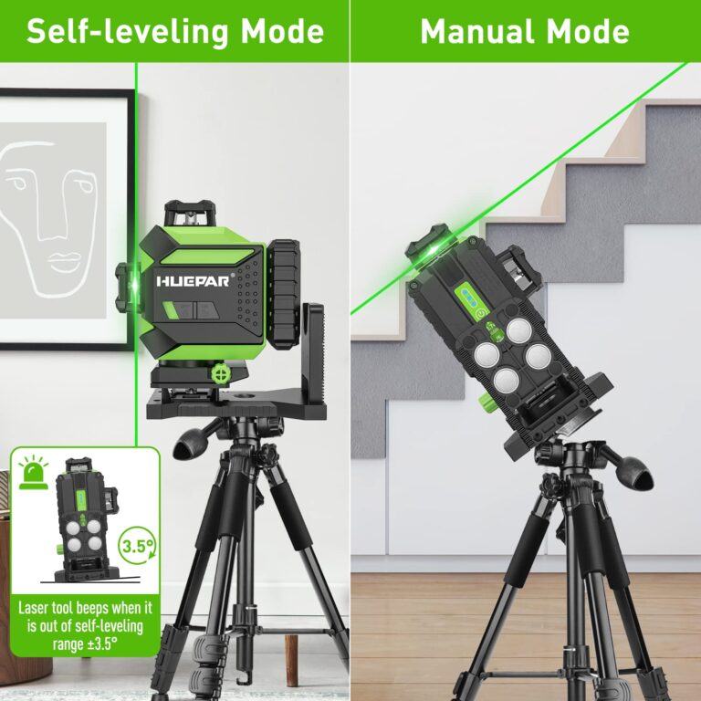 Huepar 4x360 Laser Level Self-leveling 4D Green Beam Cross Line 16 Lines Tiling Floor Laser Tool -2x360 Horizontal/Vertical Laser Lines -rechargeable Li-ion Battery & Integrated Magnetic Bracket 704CG - Image 6