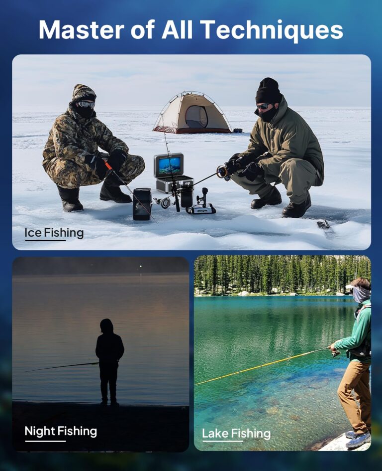 Eyoyo Underwater Fishing Camera, Ice Fishing Camera 1000TVL Fishing Camera with 7 inch LCD Monitor, Waterproof Camera, 12pcs Infrared Lights Fish Finder for Ice Fishing, Lake, Boat - Image 2