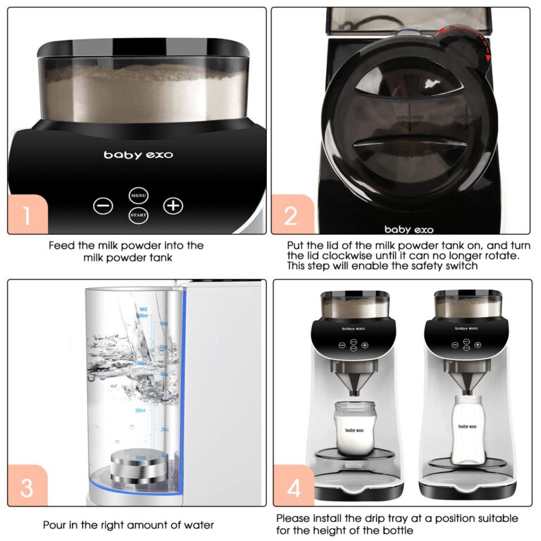 BabyEXO Formula Milk Dispenser, Automatic Electric Formula Mixer Warmer, Milking Machine for Baby - Easily Make Bottle with Automatic Powder Blending - Image 4