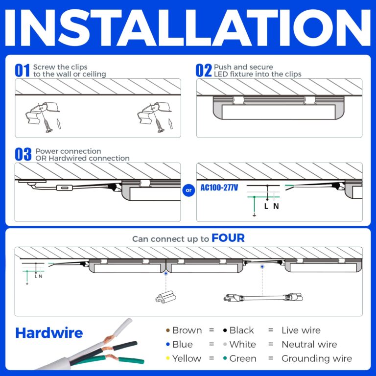 Barrina LED Shop Lights 8FT 72W 10000LM 6500K, Daylight White, V Shape, Clear Cover, Hight Output, Linkable, T8 LED Tube Lights, for Garage 8 Foot with Plug (Pack of 10) - Image 2