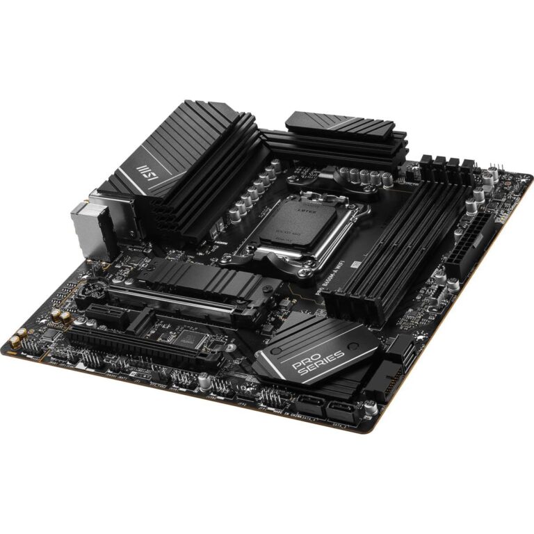 MSI PRO B650M-A WiFi ProSeries Motherboard (AMD Ryzen 9000/8000/7000 Series Processors, AM5, DDR5, PCIe 4.0, M.2, SATA 6Gb/s, USB 3.2 Gen 2, HDMI/DP, Wi-Fi 6E, Bluetooth 5.3, 2.5Gbps LAN, mATX) - Image 6