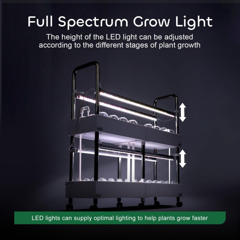GROWNEER Hydroponics Growing System Kit, Indoor Garden 80-Pod & 2 Pumps, Indoor Vertical Herb Garden Kit with LED Grow Light, Smart Socket, and Plant Germination Kit for Vegetable Fruit Herb - Image 7