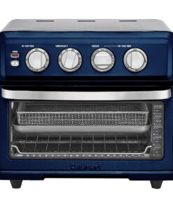 Cuisinart Air Fryer + Convection Toaster Oven, 8-1 Oven with Bake, Grill, Broil & Warm Options, Stainless Steel, TOA-70 (Navy Blue)