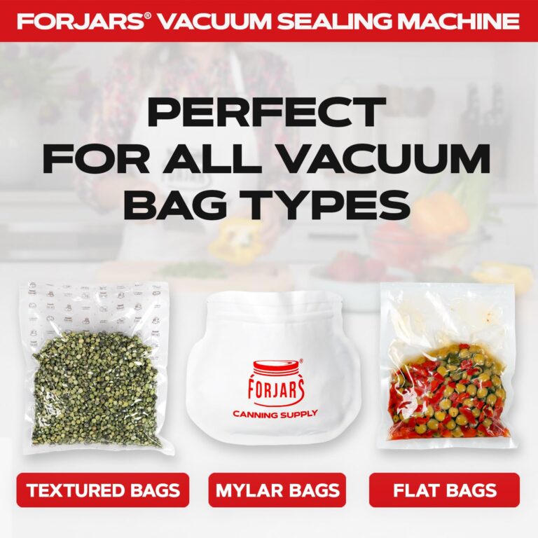 FORJARS Food Vacuum Sealer Machine with 20 Bags, High-Speed, Multi-Functional. Automatic Sealing for Dry and Wet Storage, Freshness Saving for Your Food, Perfect for Sous Vide Cooking and Kitchen Use - Image 5