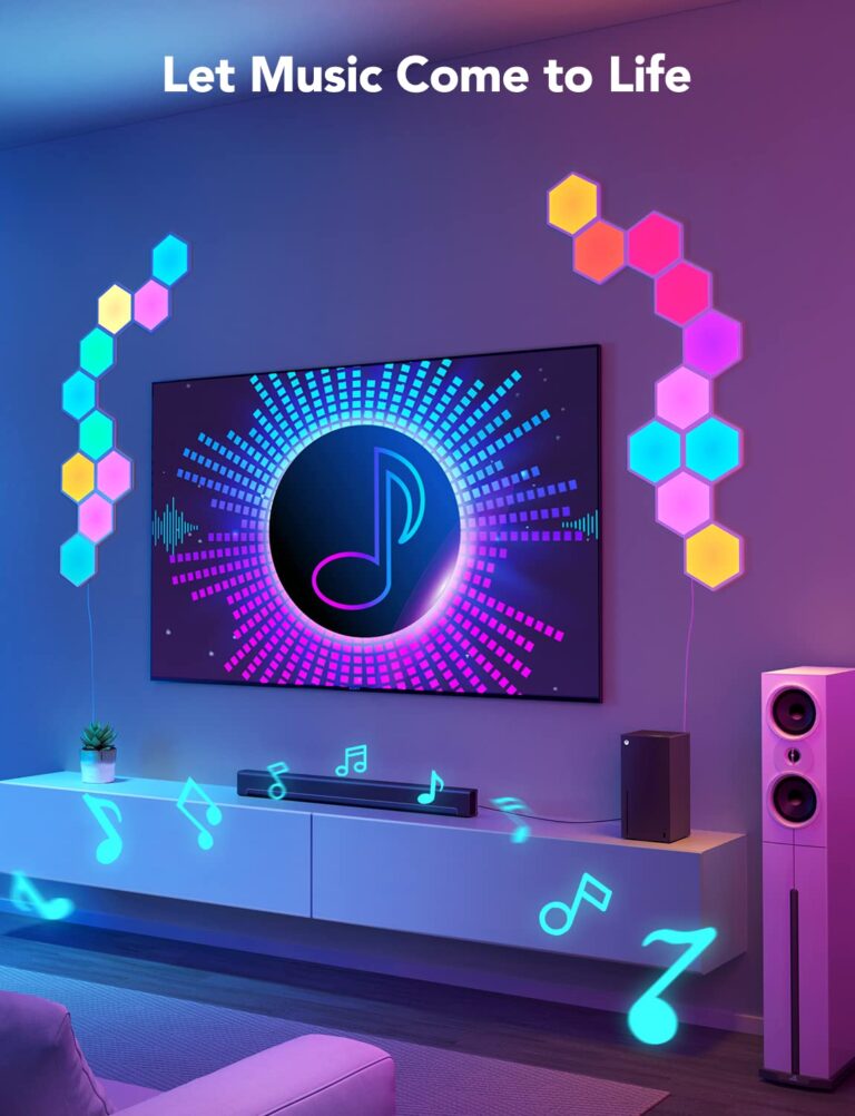 Govee Glide Hexa Light Panels, RGBIC Hexagon LED Wall Lights, Wi-Fi Smart Home Decor Creative Wall Lights with Music Sync, Works with Alexa Google Assistant for Indoor Decor, Gaming Decor, 10 Pack - Image 7