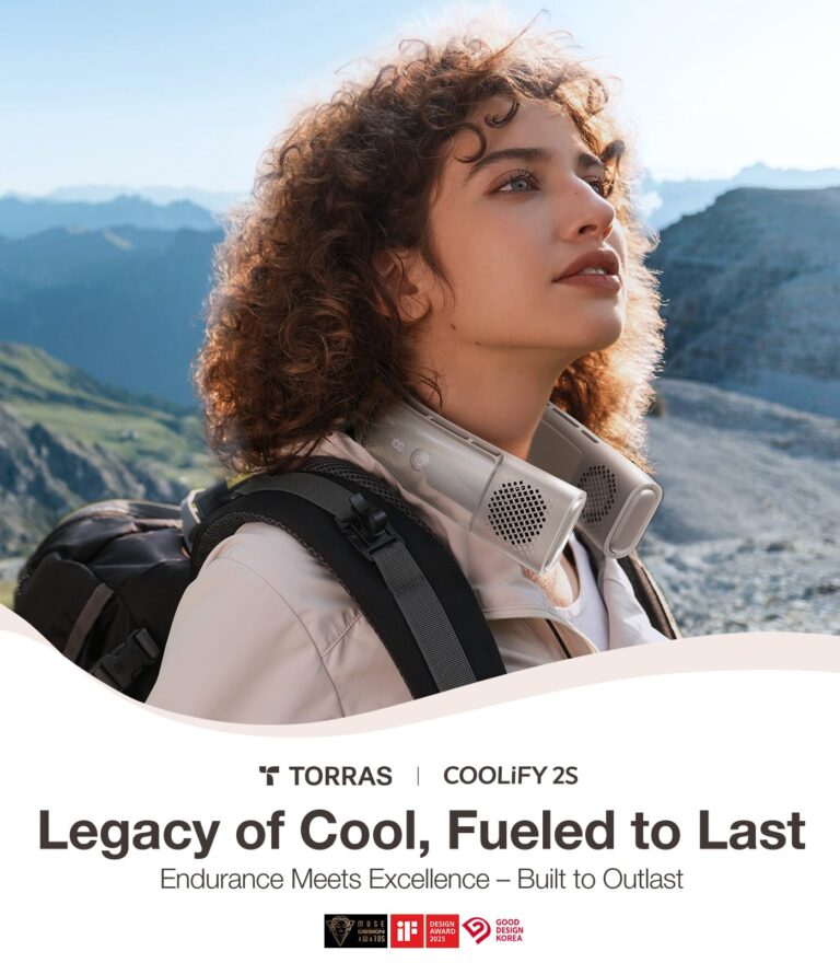 TORRAS COOLiFY 2S Neck Fan [2025 Upgraded], 28H Extended Battery Life, Neck Fans that Blow Cold Air, APP Control, Portable Neck Fan, Neck Air Conditioner for Travel, Work, Hiking. Apricot - Image 6
